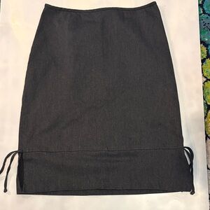 Vintage Charcoal Grey Pencil Skirt